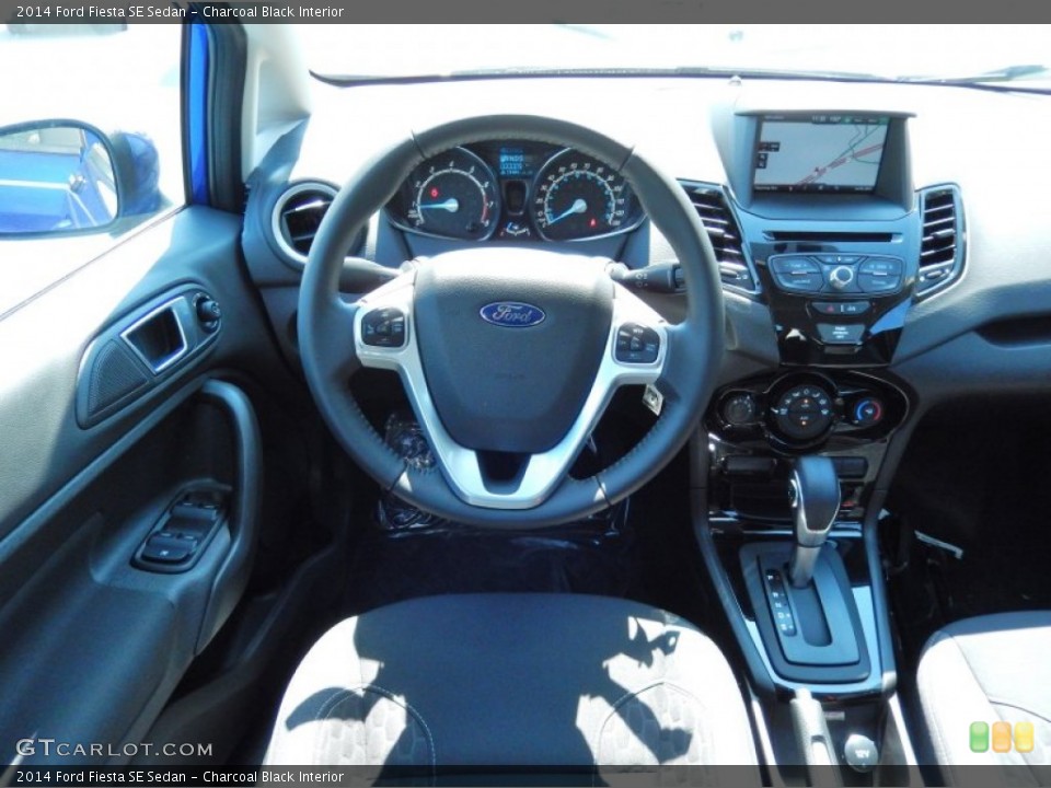 Charcoal Black Interior Dashboard for the 2014 Ford Fiesta SE Sedan #84068366