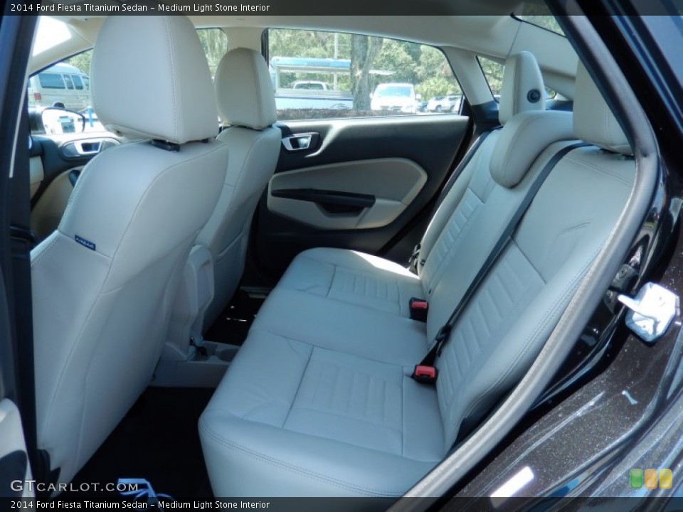 Medium Light Stone Interior Rear Seat for the 2014 Ford Fiesta Titanium Sedan #84068669