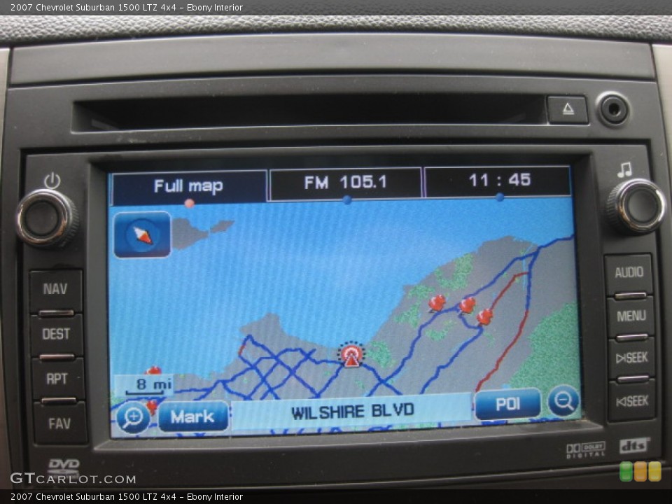 Ebony Interior Navigation for the 2007 Chevrolet Suburban 1500 LTZ 4x4 #84069595