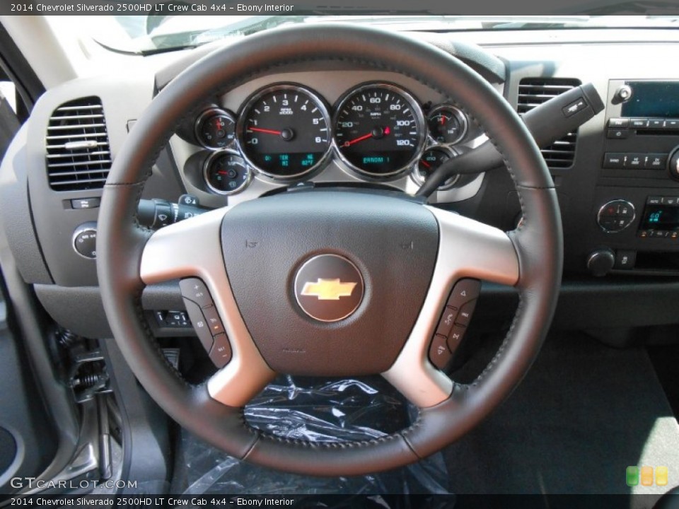 Ebony Interior Steering Wheel for the 2014 Chevrolet Silverado 2500HD LT Crew Cab 4x4 #84069821