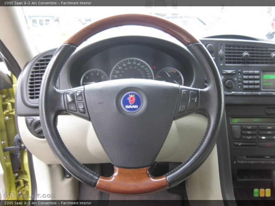 Parchment Interior Steering Wheel for the 2005 Saab 9-3 Arc Convertible #84070163