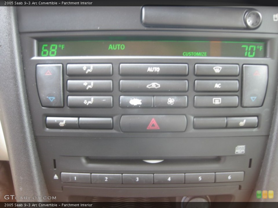 Parchment Interior Controls for the 2005 Saab 9-3 Arc Convertible #84070211