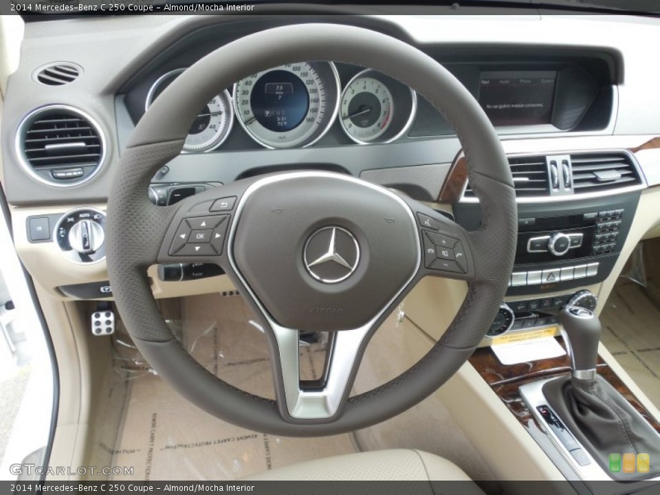 Almond/Mocha Interior Steering Wheel for the 2014 Mercedes-Benz C 250 Coupe #84072383