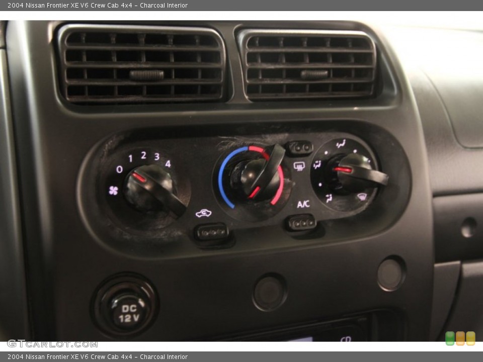 Charcoal Interior Controls for the 2004 Nissan Frontier XE V6 Crew Cab 4x4 #84073909