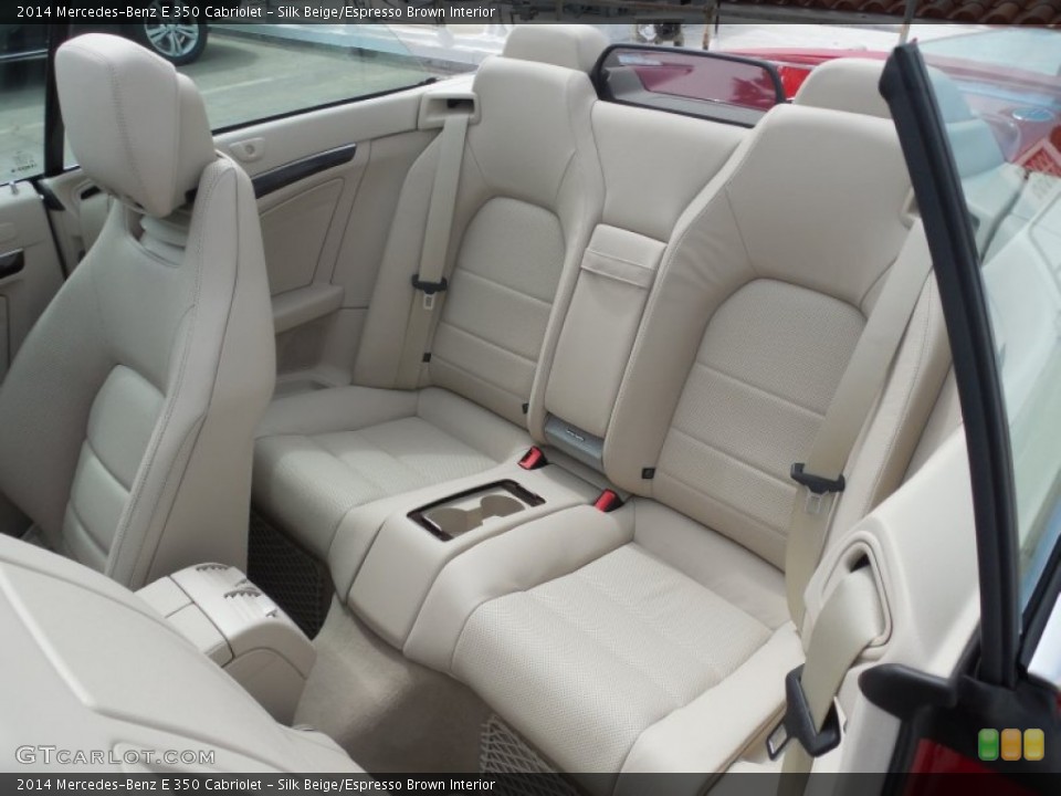 Silk Beige/Espresso Brown Interior Rear Seat for the 2014 Mercedes-Benz E 350 Cabriolet #84073952