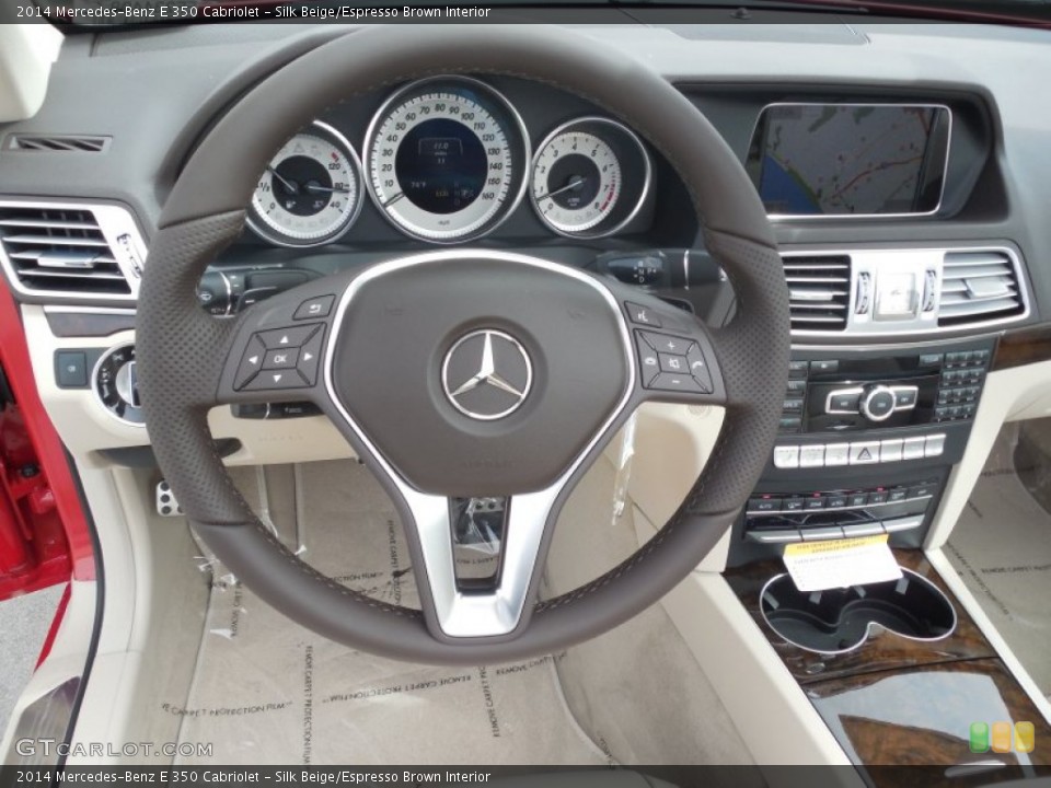 Silk Beige/Espresso Brown Interior Dashboard for the 2014 Mercedes-Benz E 350 Cabriolet #84073979