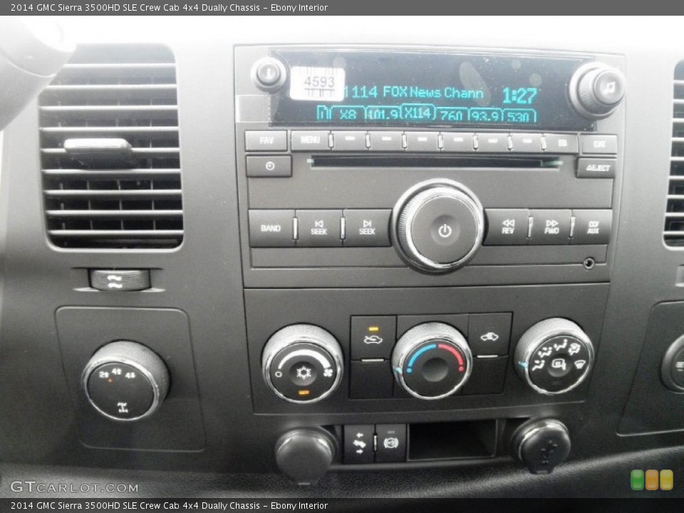 Ebony Interior Controls for the 2014 GMC Sierra 3500HD SLE Crew Cab 4x4 Dually Chassis #84075254