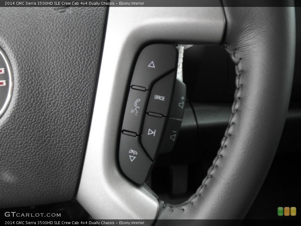 Ebony Interior Controls for the 2014 GMC Sierra 3500HD SLE Crew Cab 4x4 Dually Chassis #84075329