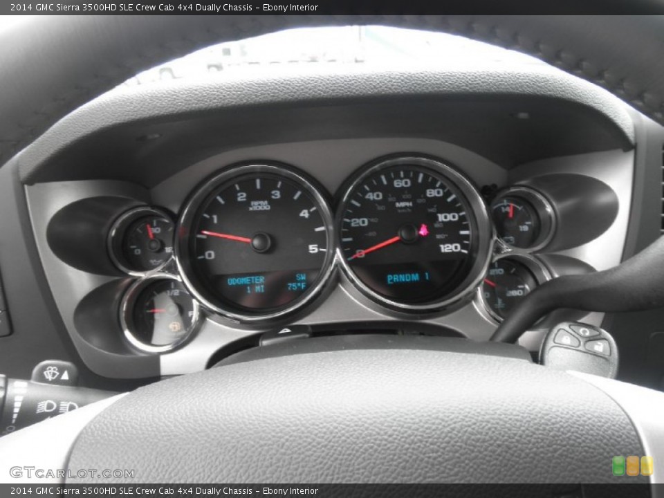 Ebony Interior Gauges for the 2014 GMC Sierra 3500HD SLE Crew Cab 4x4 Dually Chassis #84075376