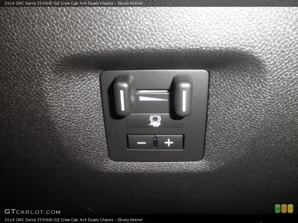 Ebony Interior Controls for the 2014 GMC Sierra 3500HD SLE Crew Cab 4x4 Dually Chassis #84075425