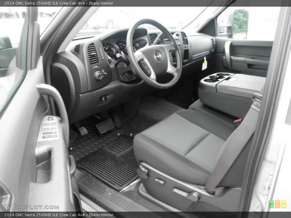 Ebony Interior Photo for the 2014 GMC Sierra 2500HD SLE Crew Cab 4x4 #84075962