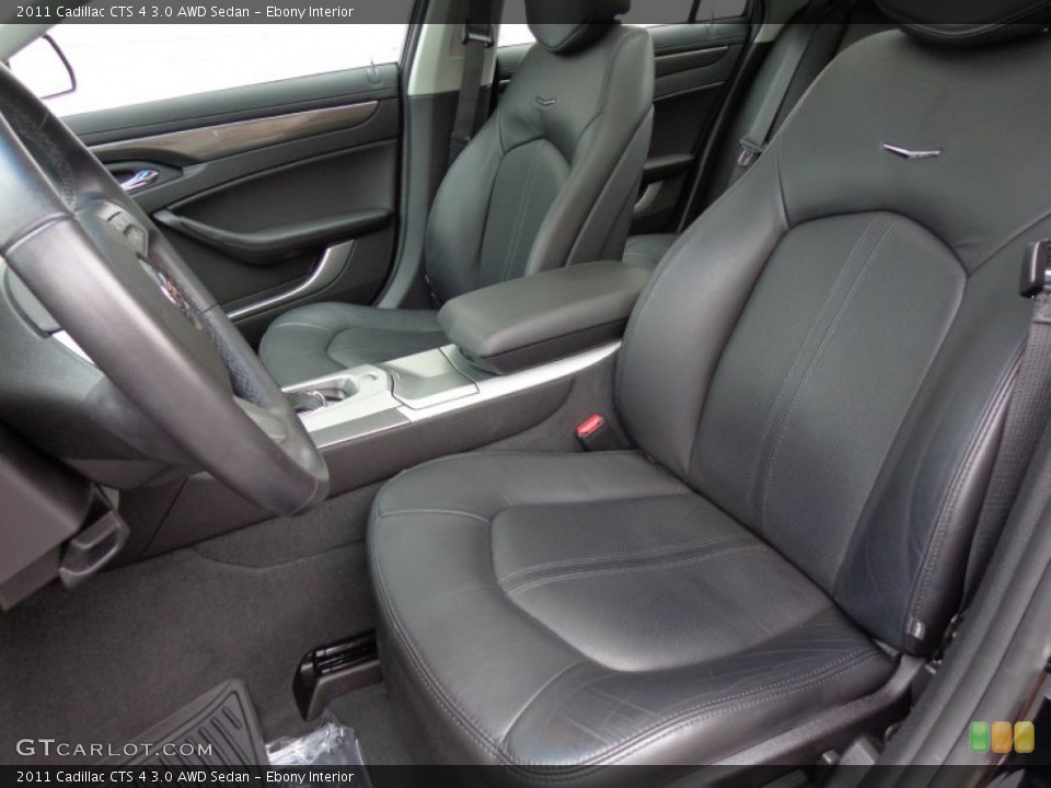 Ebony Interior Front Seat for the 2011 Cadillac CTS 4 3.0 AWD Sedan #84078641