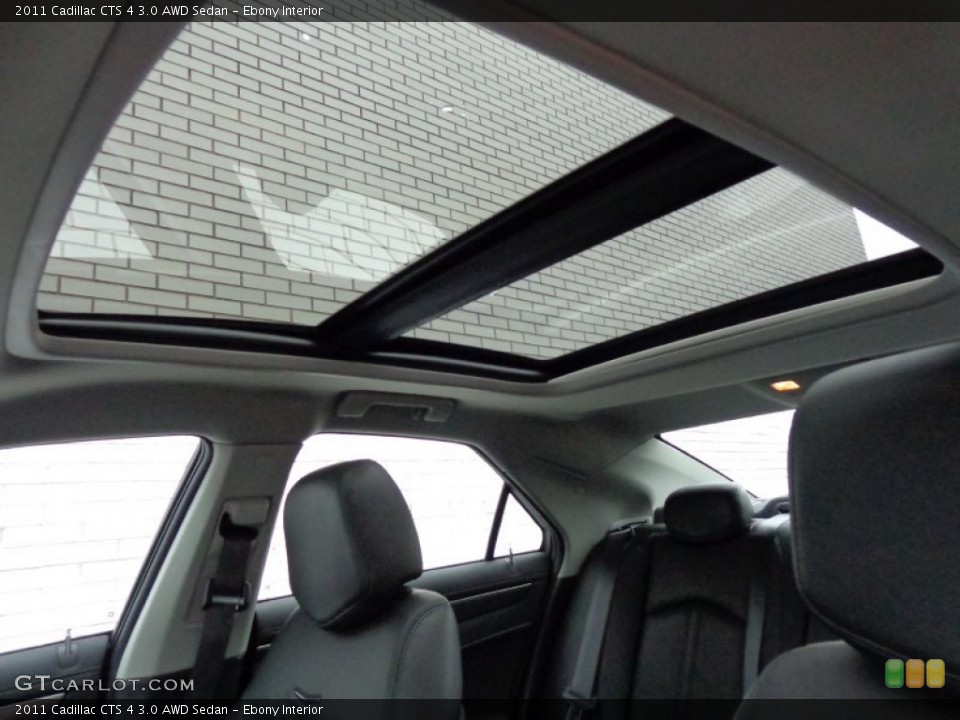 Ebony Interior Sunroof for the 2011 Cadillac CTS 4 3.0 AWD Sedan #84078668