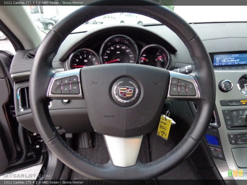 Ebony Interior Steering Wheel for the 2011 Cadillac CTS 4 3.0 AWD Sedan #84078798