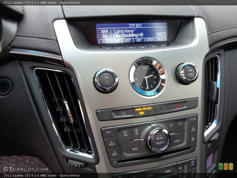 Ebony Interior Controls for the 2011 Cadillac CTS 4 3.0 AWD Sedan #84078850