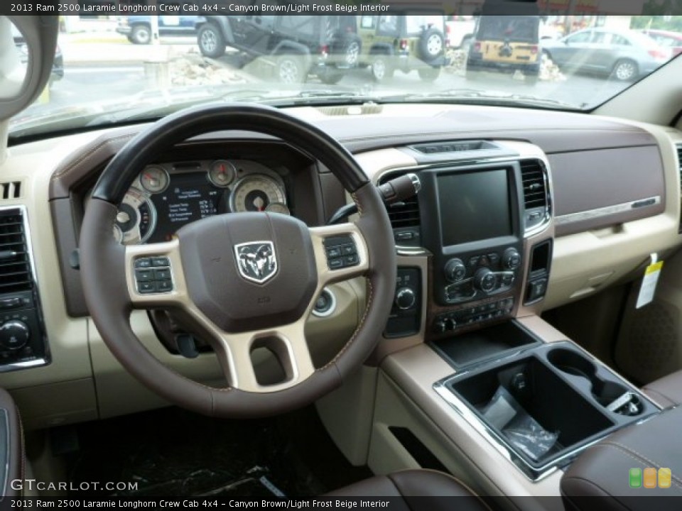 Canyon Brown/Light Frost Beige Interior Dashboard for the 2013 Ram 2500 Laramie Longhorn Crew Cab 4x4 #84081023