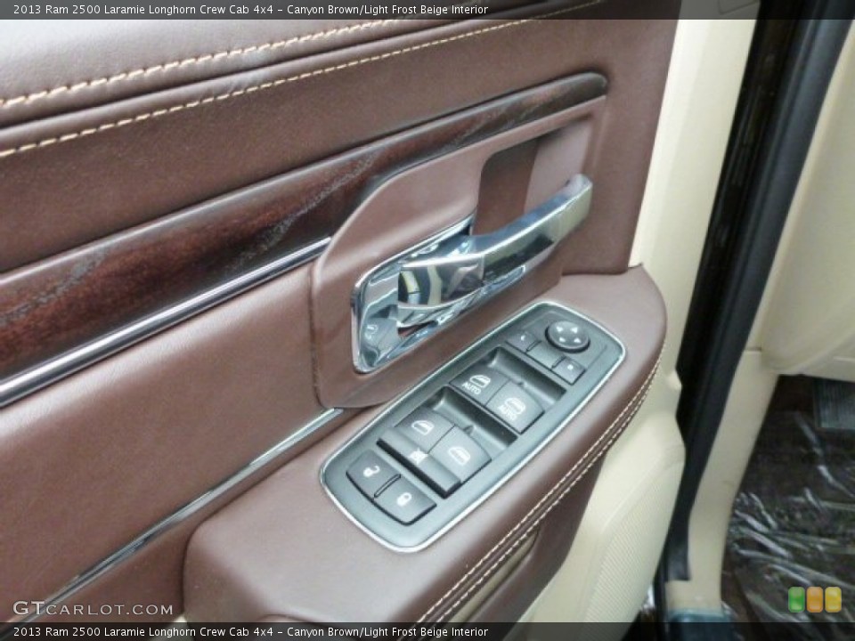 Canyon Brown/Light Frost Beige Interior Controls for the 2013 Ram 2500 Laramie Longhorn Crew Cab 4x4 #84081062