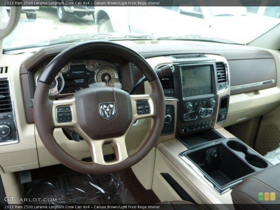 Canyon Brown/Light Frost Beige Interior Dashboard for the 2013 Ram 2500 Laramie Longhorn Crew Cab 4x4 #84081365