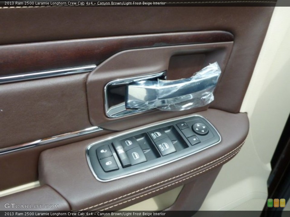 Canyon Brown/Light Frost Beige Interior Controls for the 2013 Ram 2500 Laramie Longhorn Crew Cab 4x4 #84081401
