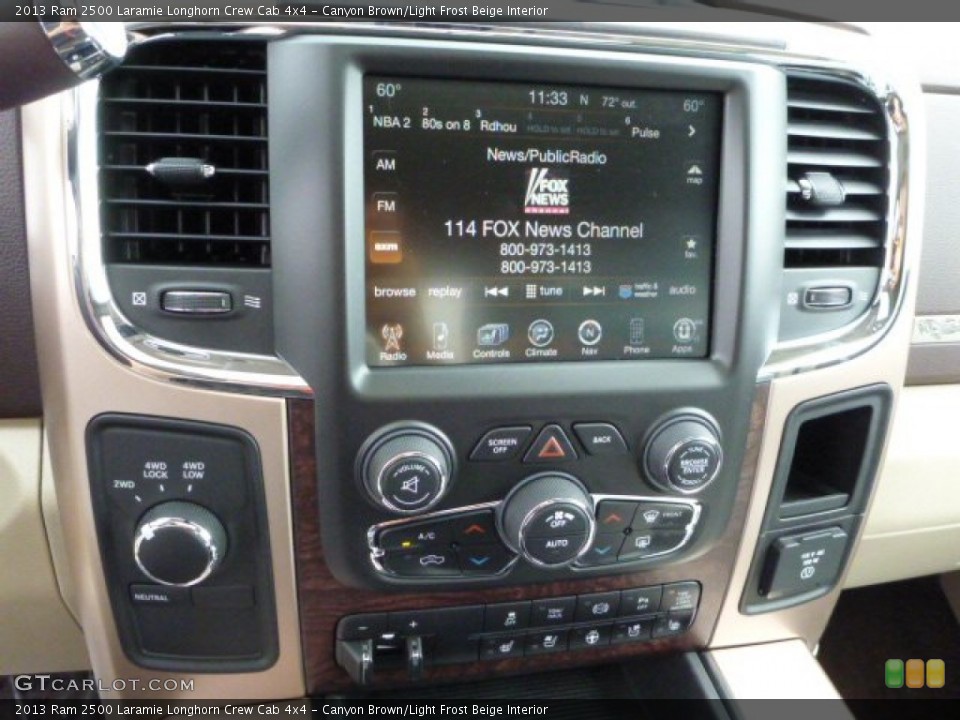 Canyon Brown/Light Frost Beige Interior Controls for the 2013 Ram 2500 Laramie Longhorn Crew Cab 4x4 #84081497
