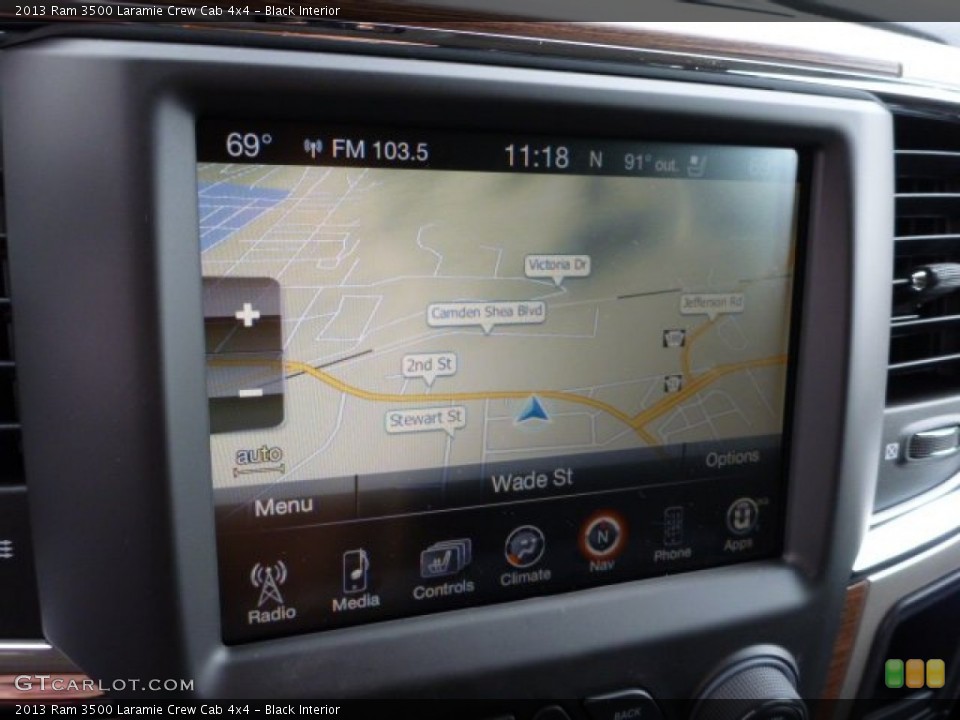 Black Interior Navigation for the 2013 Ram 3500 Laramie Crew Cab 4x4 #84081818