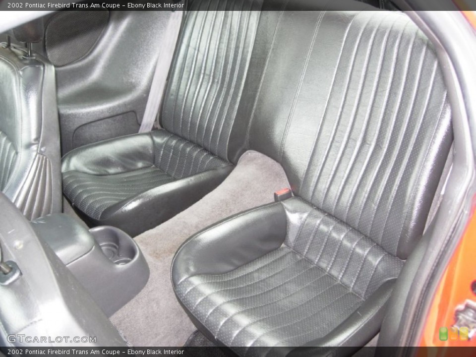 Ebony Black Interior Rear Seat for the 2002 Pontiac Firebird Trans Am Coupe #84104230