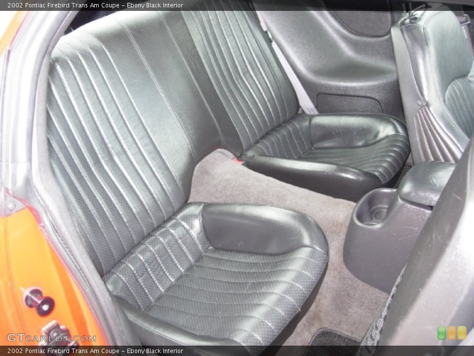 Ebony Black Interior Rear Seat for the 2002 Pontiac Firebird Trans Am Coupe #84104252