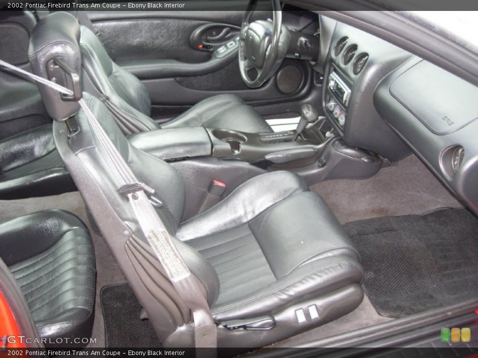 Ebony Black Interior Front Seat for the 2002 Pontiac Firebird Trans Am Coupe #84104276