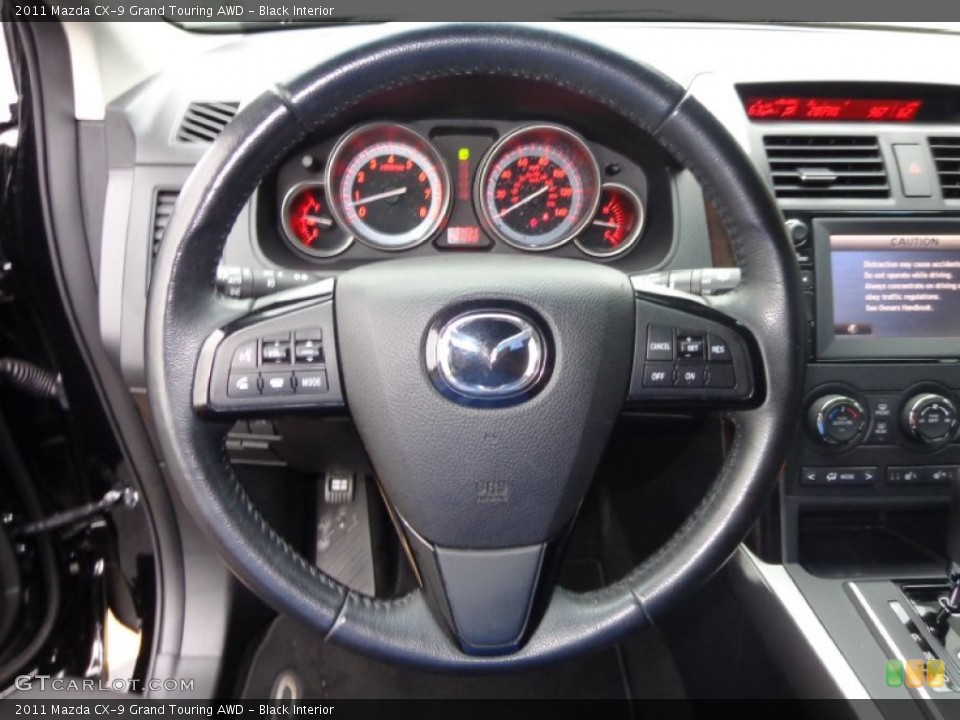 Black Interior Steering Wheel for the 2011 Mazda CX-9 Grand Touring AWD #84106241