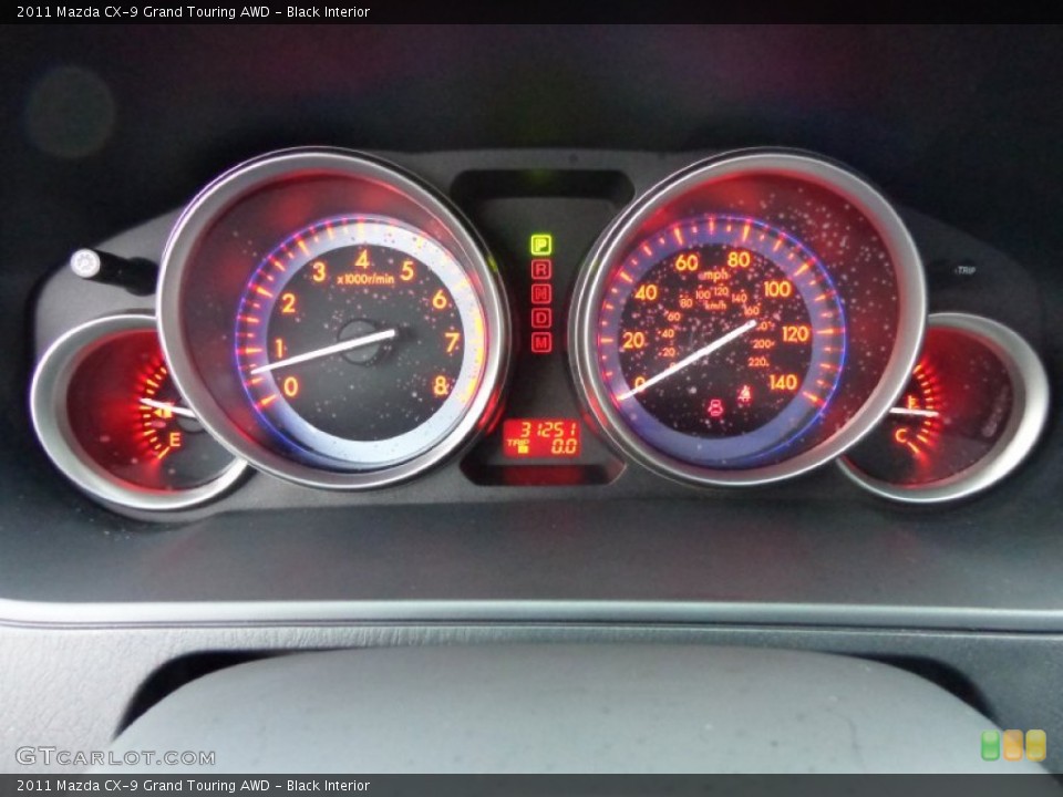 Black Interior Gauges for the 2011 Mazda CX-9 Grand Touring AWD #84106307