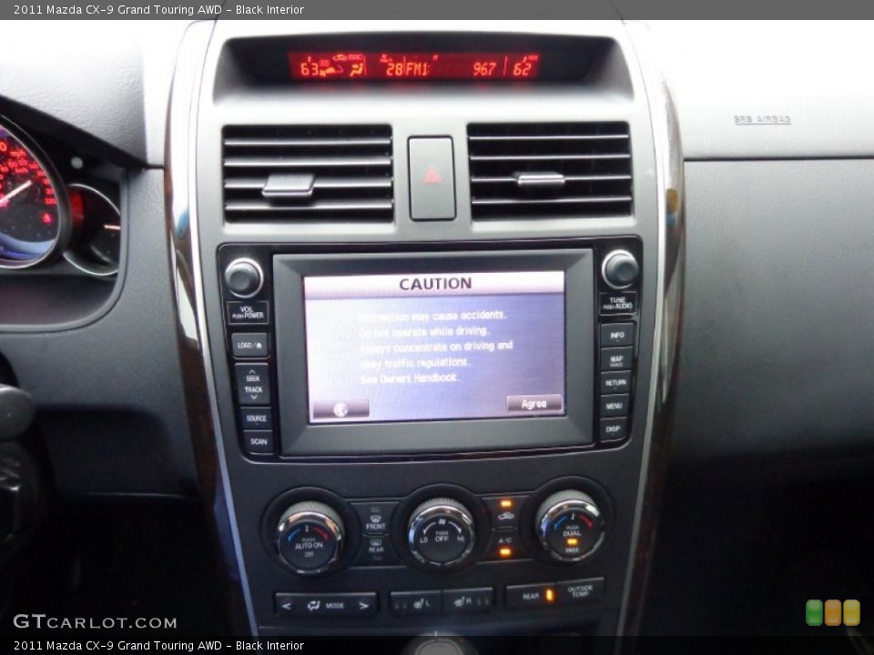 Black Interior Controls for the 2011 Mazda CX-9 Grand Touring AWD #84106349
