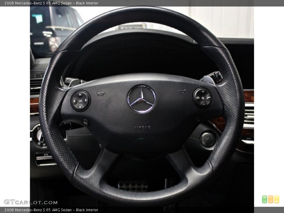 Black Interior Steering Wheel for the 2008 Mercedes-Benz S 65 AMG Sedan #84108050