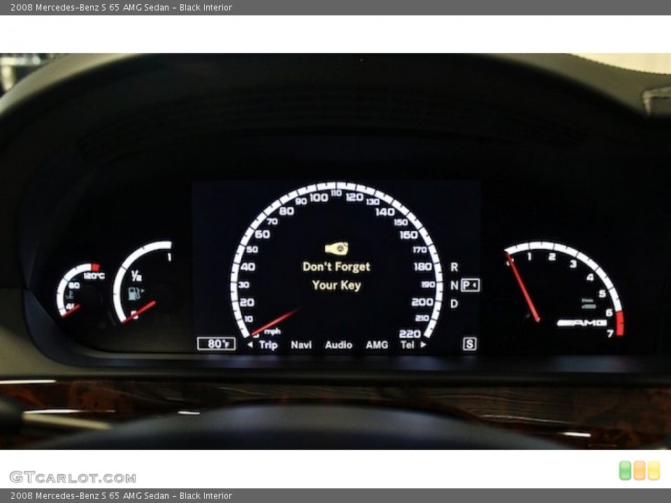 Black Interior Gauges for the 2008 Mercedes-Benz S 65 AMG Sedan #84108095