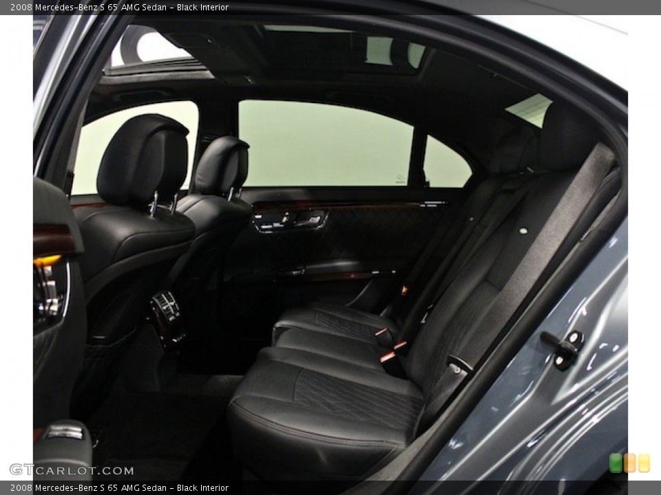 Black Interior Rear Seat for the 2008 Mercedes-Benz S 65 AMG Sedan #84108230