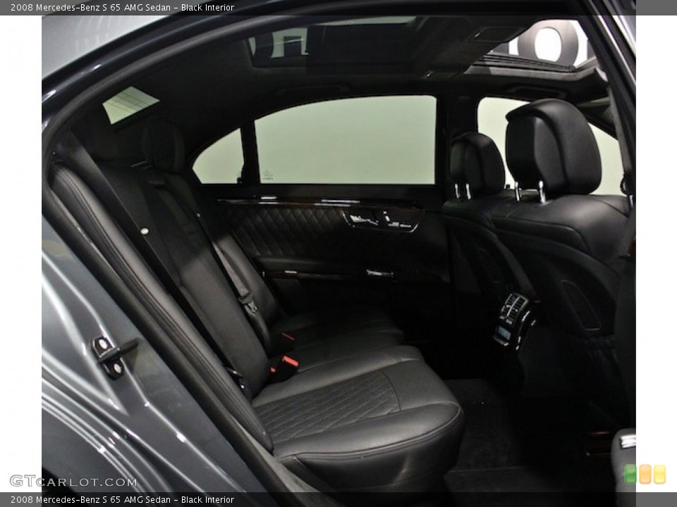 Black Interior Rear Seat for the 2008 Mercedes-Benz S 65 AMG Sedan #84108245