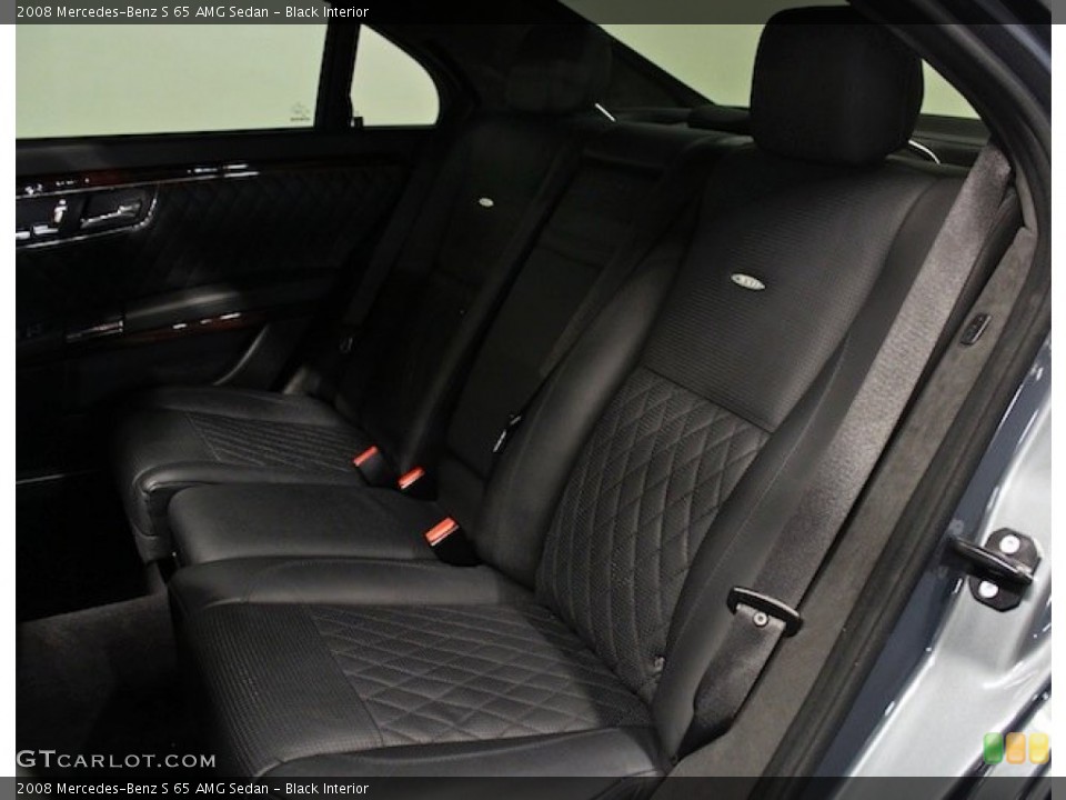 Black Interior Rear Seat for the 2008 Mercedes-Benz S 65 AMG Sedan #84108266
