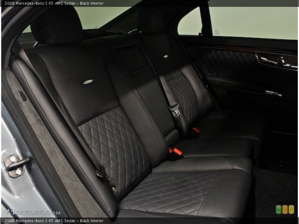 Black Interior Rear Seat for the 2008 Mercedes-Benz S 65 AMG Sedan #84108284