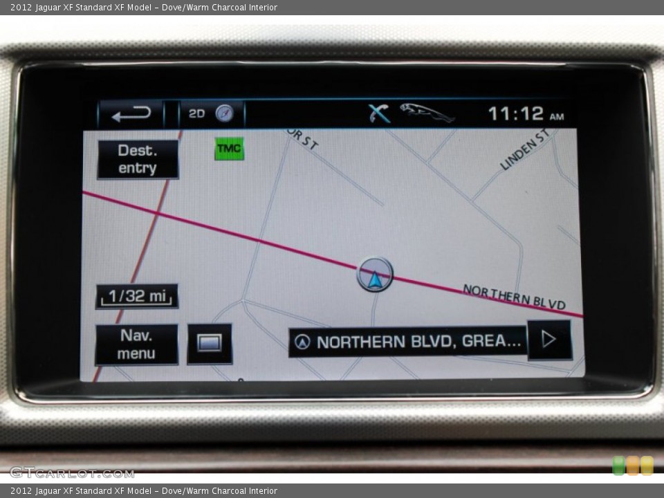 Dove/Warm Charcoal Interior Navigation for the 2012 Jaguar XF  #84111863