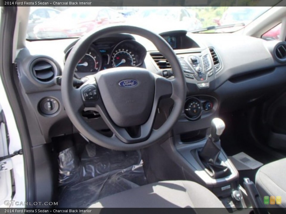 Charcoal Black Interior Dashboard for the 2014 Ford Fiesta S Sedan #84114131