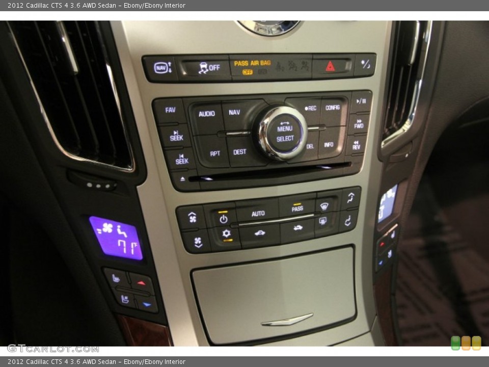 Ebony/Ebony Interior Controls for the 2012 Cadillac CTS 4 3.6 AWD Sedan #84115424