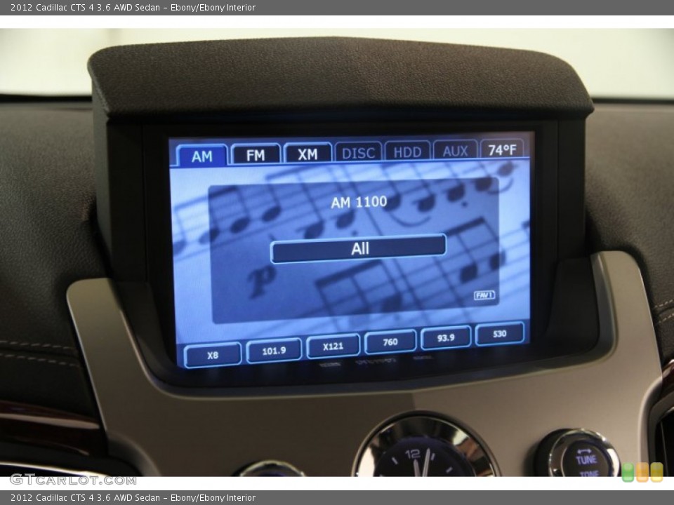 Ebony/Ebony Interior Audio System for the 2012 Cadillac CTS 4 3.6 AWD Sedan #84115445