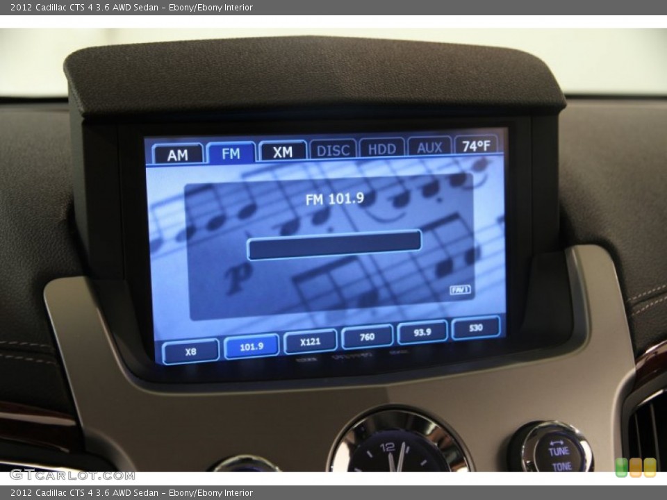 Ebony/Ebony Interior Audio System for the 2012 Cadillac CTS 4 3.6 AWD Sedan #84115466