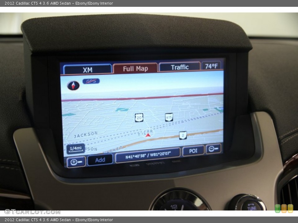 Ebony/Ebony Interior Navigation for the 2012 Cadillac CTS 4 3.6 AWD Sedan #84115505