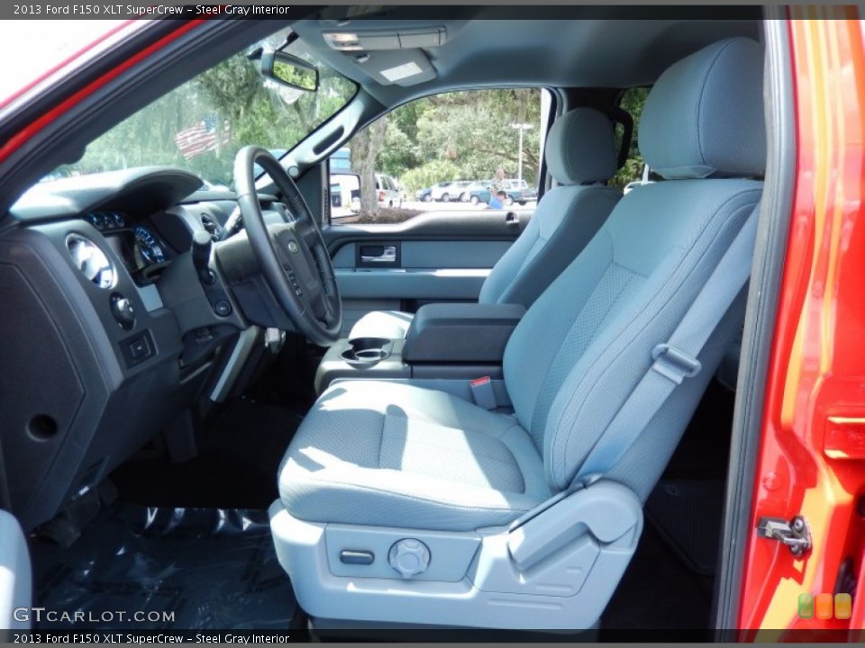 Steel Gray Interior Photo for the 2013 Ford F150 XLT SuperCrew #84116756