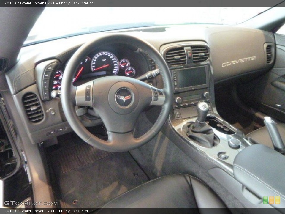 Ebony Black Interior Prime Interior for the 2011 Chevrolet Corvette ZR1 #84116909
