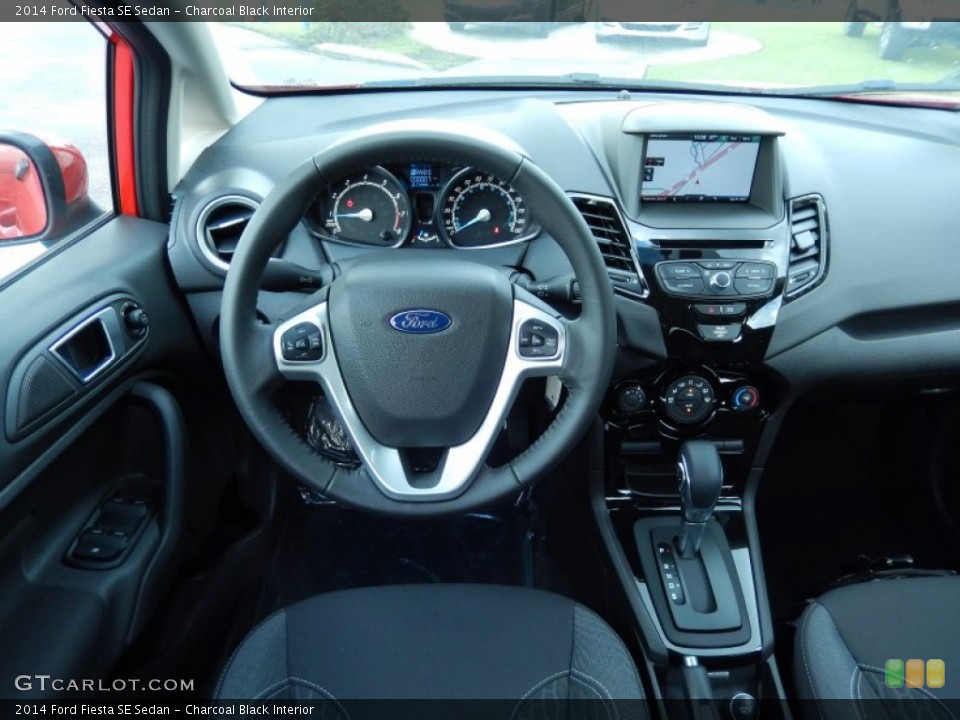 Charcoal Black Interior Dashboard for the 2014 Ford Fiesta SE Sedan #84122078