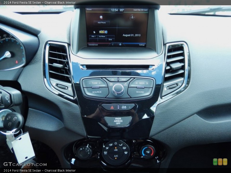 Charcoal Black Interior Controls for the 2014 Ford Fiesta SE Sedan #84122381