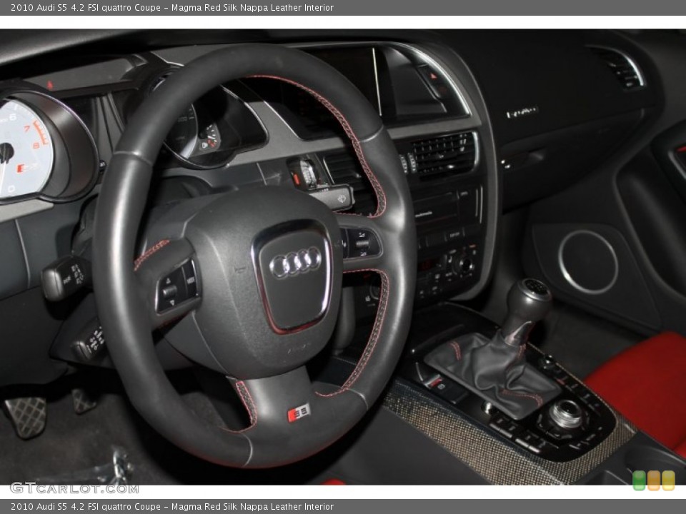Magma Red Silk Nappa Leather Interior Dashboard for the 2010 Audi S5 4.2 FSI quattro Coupe #84123428