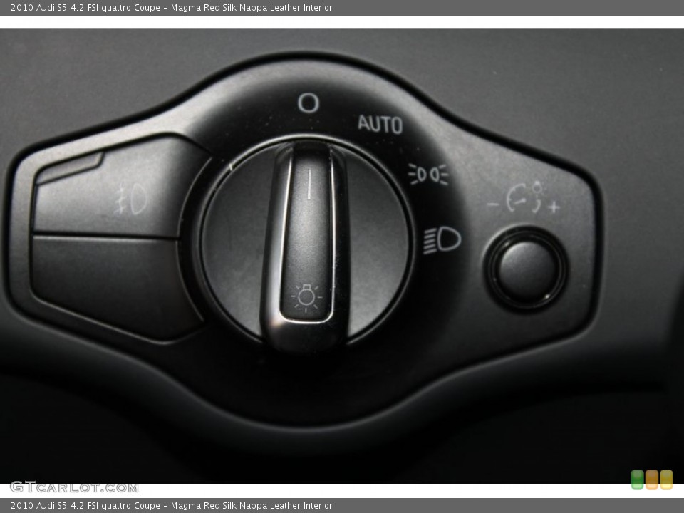 Magma Red Silk Nappa Leather Interior Controls for the 2010 Audi S5 4.2 FSI quattro Coupe #84123473
