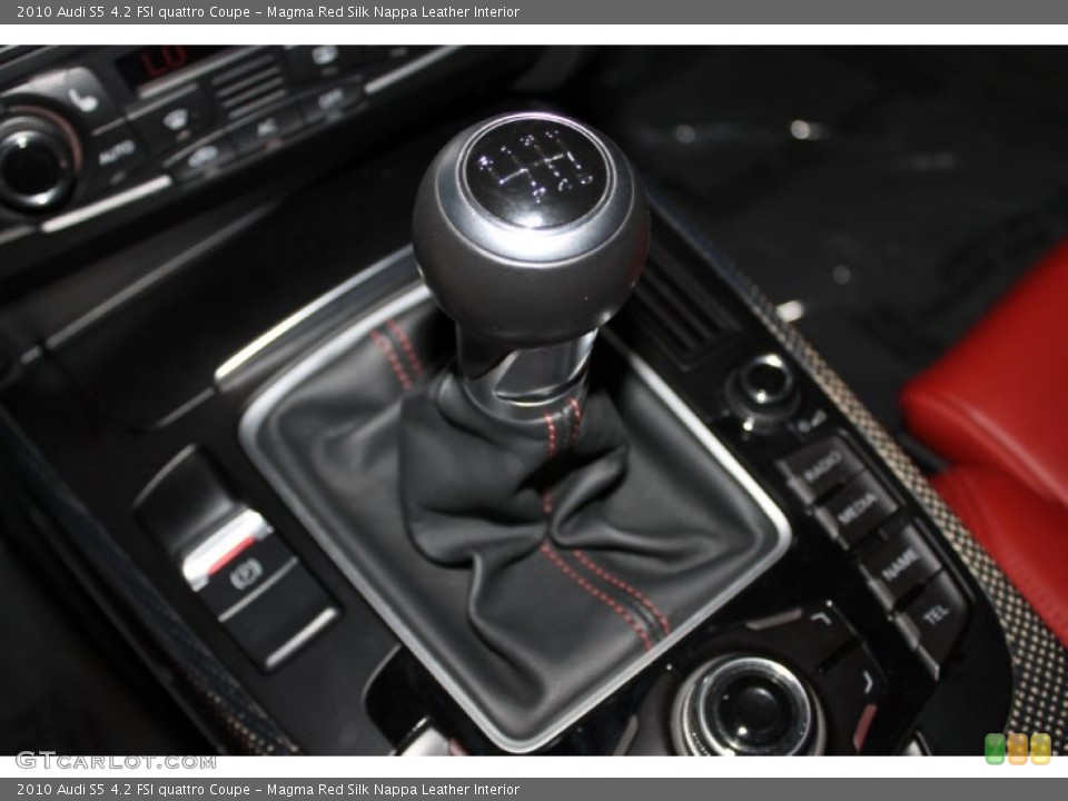Magma Red Silk Nappa Leather Interior Transmission for the 2010 Audi S5 4.2 FSI quattro Coupe #84123716